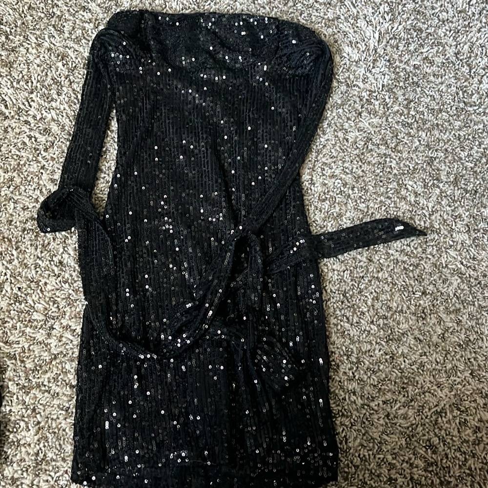 Minnie Sequin striped halter dress